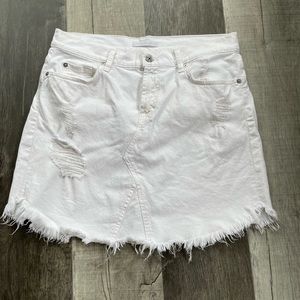 White jean denim skirt by 7 for All Mankind. Size 30